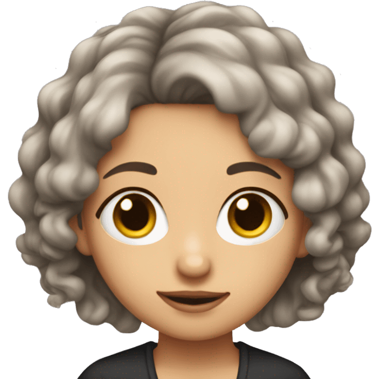 Coopera haired girl portrait emoji