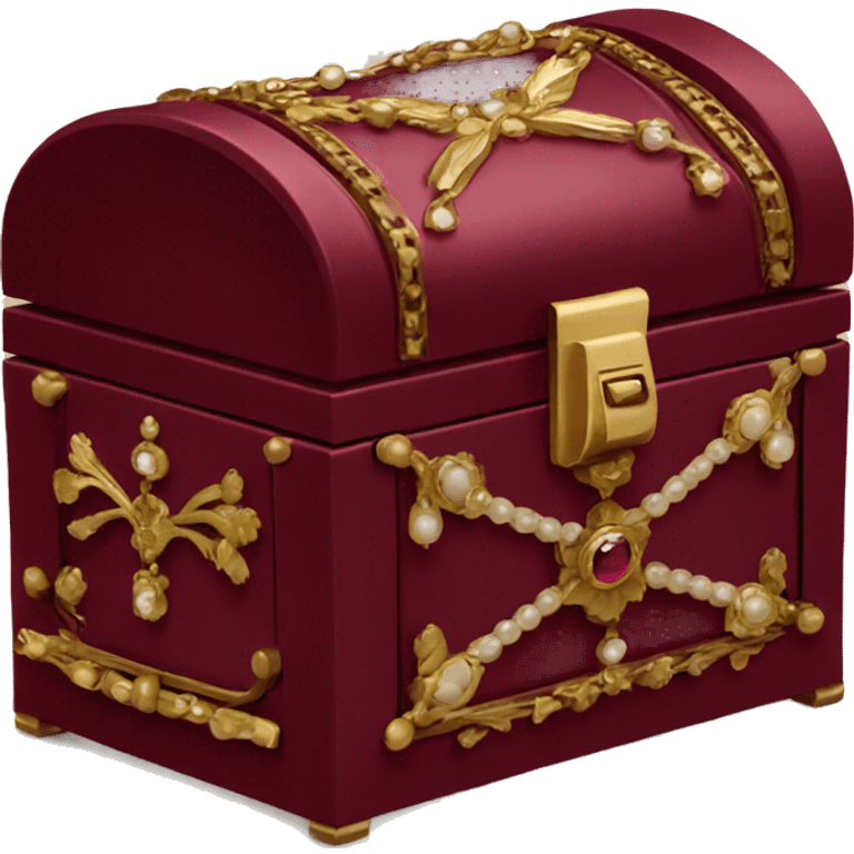 Regency jewelry box maroon color  emoji