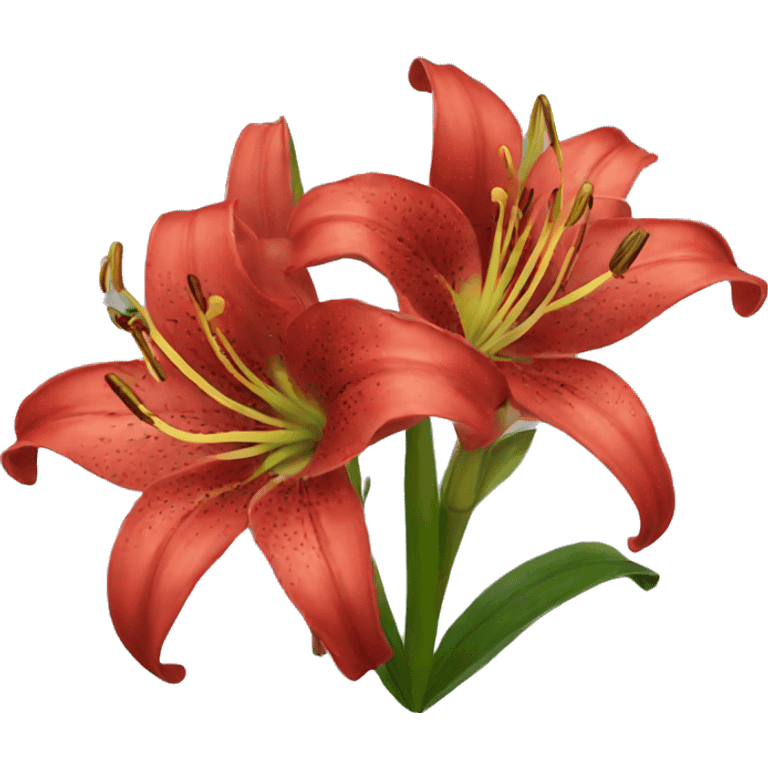 red lilies  emoji