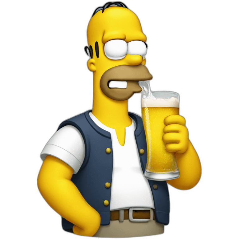 Homer drinking emoji