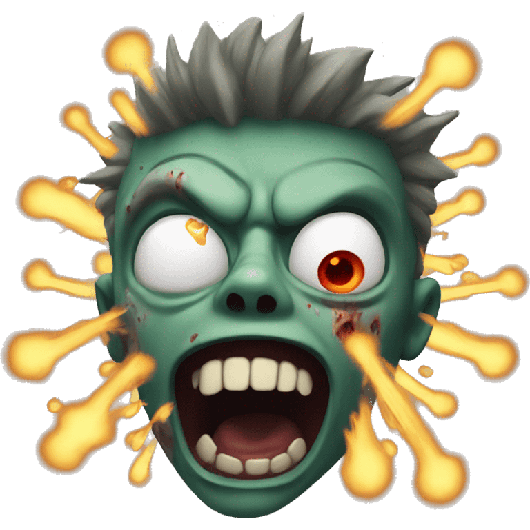 Zombie exploding emoji