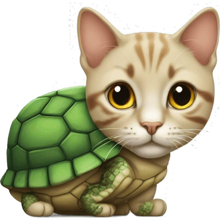 Cat with turtle shell emoji