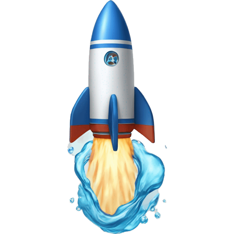 a rocket fueled by water emoji