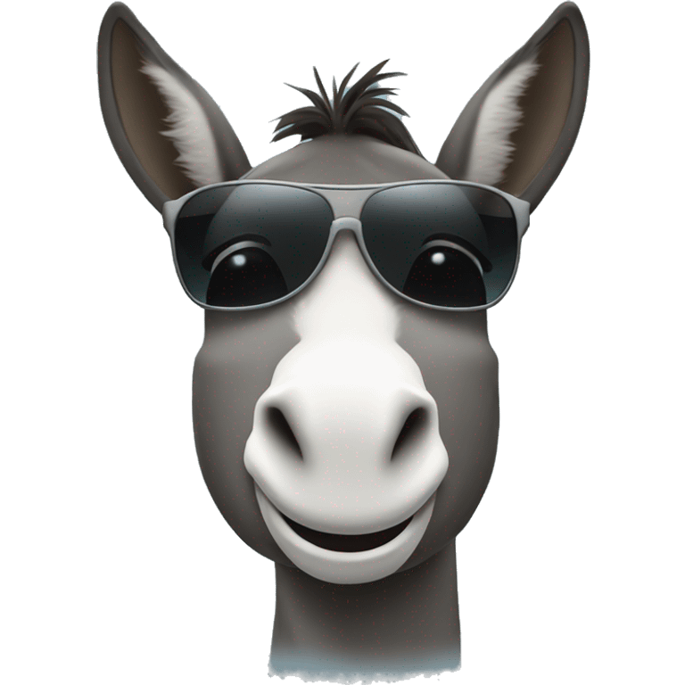 Donkey wearing sunglasses emoji