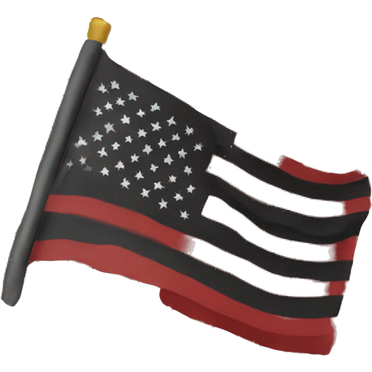 Black and red American Flag emoji