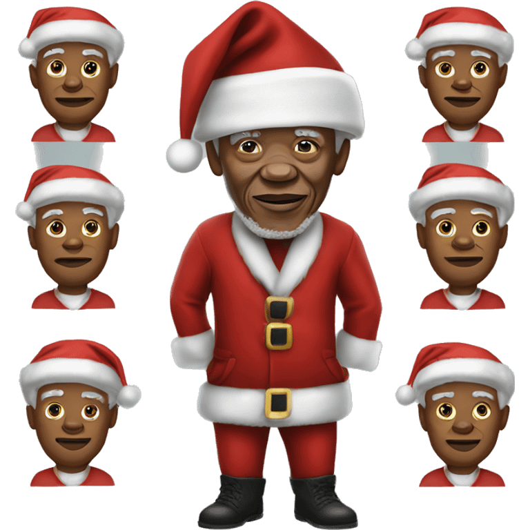 Nelson Mandela dressed as Santa Clause emoji