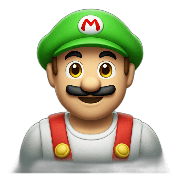 Mario bros with no mustache emoji