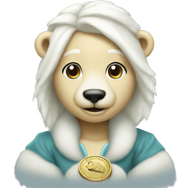 Polarbear money princess emoji