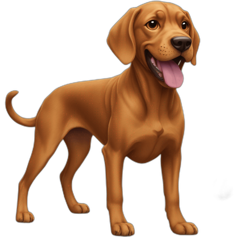 vizla dog playing with one tennis ball emoji