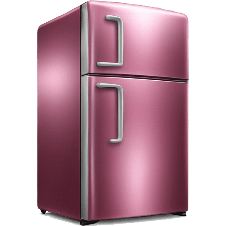 Realistic metallic raspberry color fridge isolated.  emoji