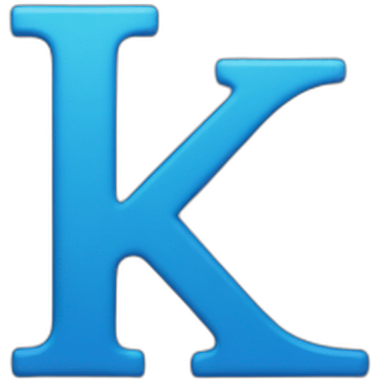 blue colored letter k emoji