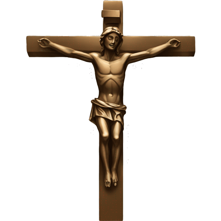 bronze crucifix statue emoji