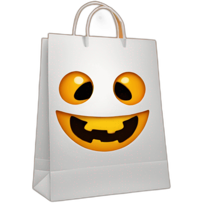 Trick or treat gift bag emoji