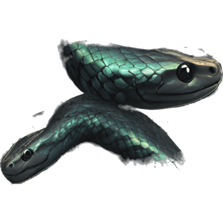 black iridescent snake emoji