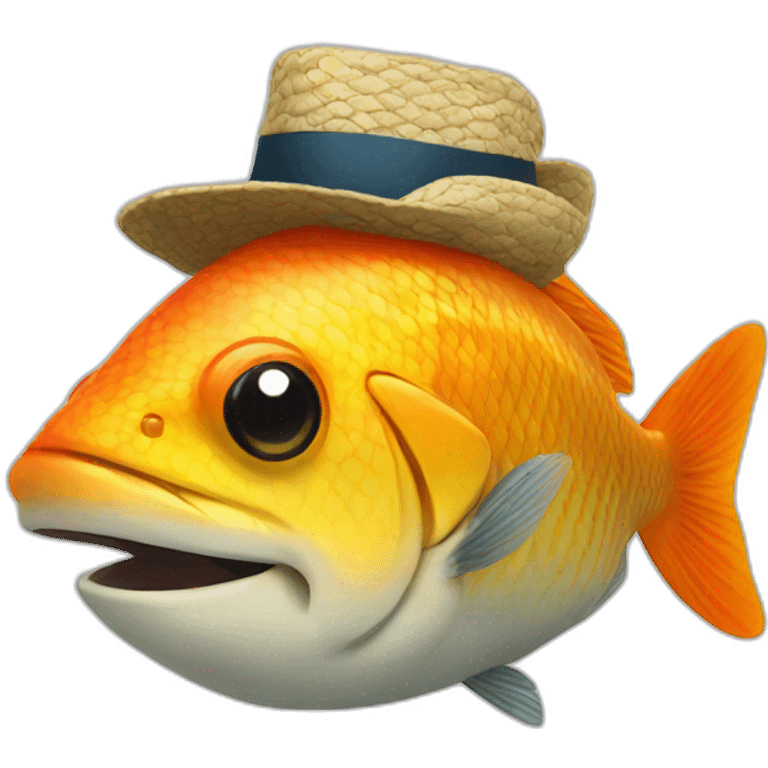 Fish with a hat emoji