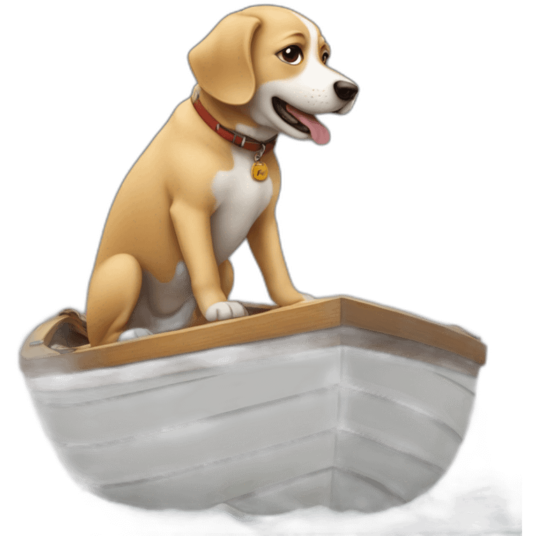 dog on boat emoji