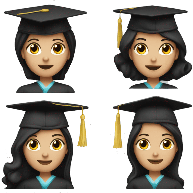 white female with dark hair graduating at Christmas time emoji