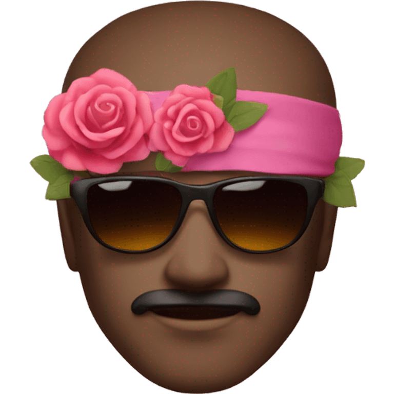 Samuraj with sunglases and rose emoji