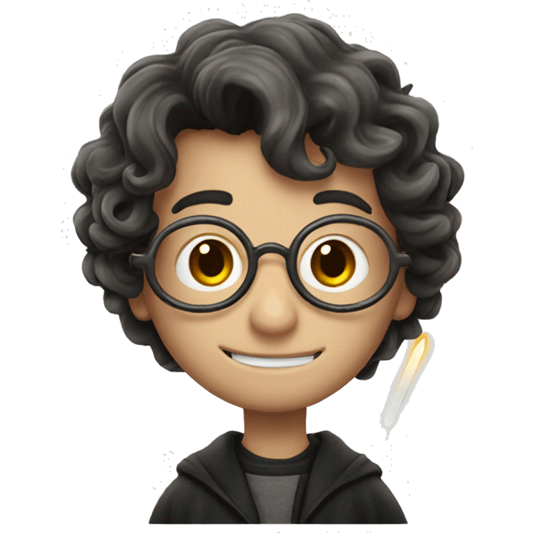 Harry Potter with a magic wand emoji