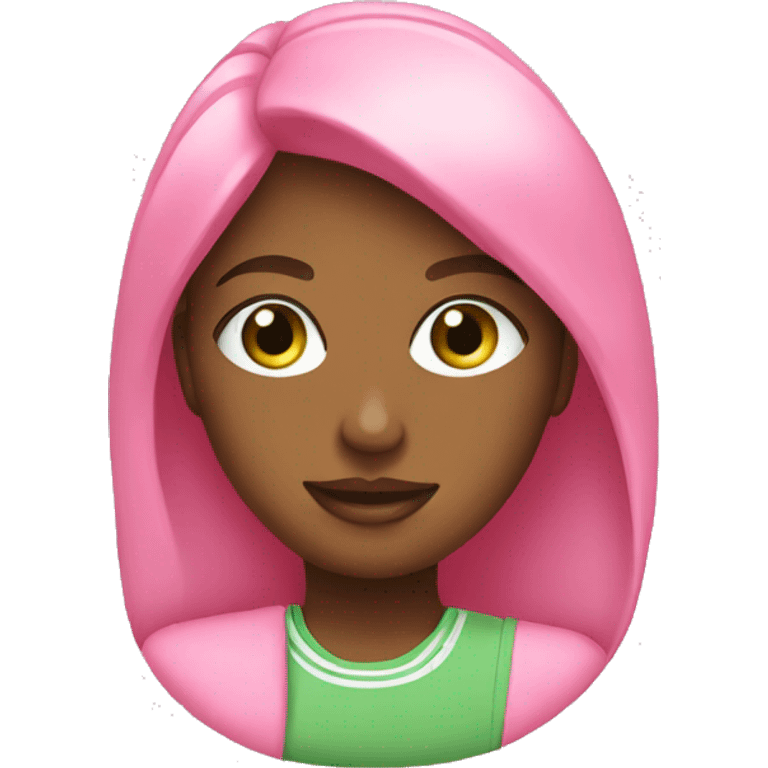 Pink green sorority emoji