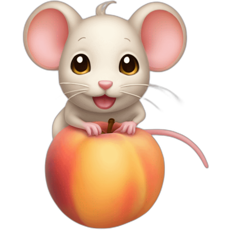 Peach little mouse  emoji