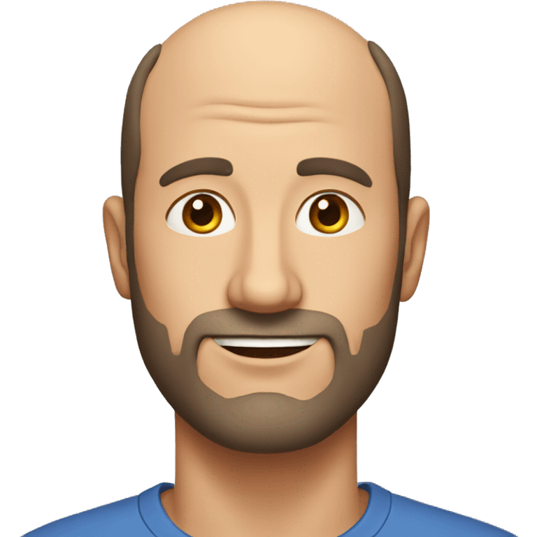 Dad with receding hairline and short beard emoji