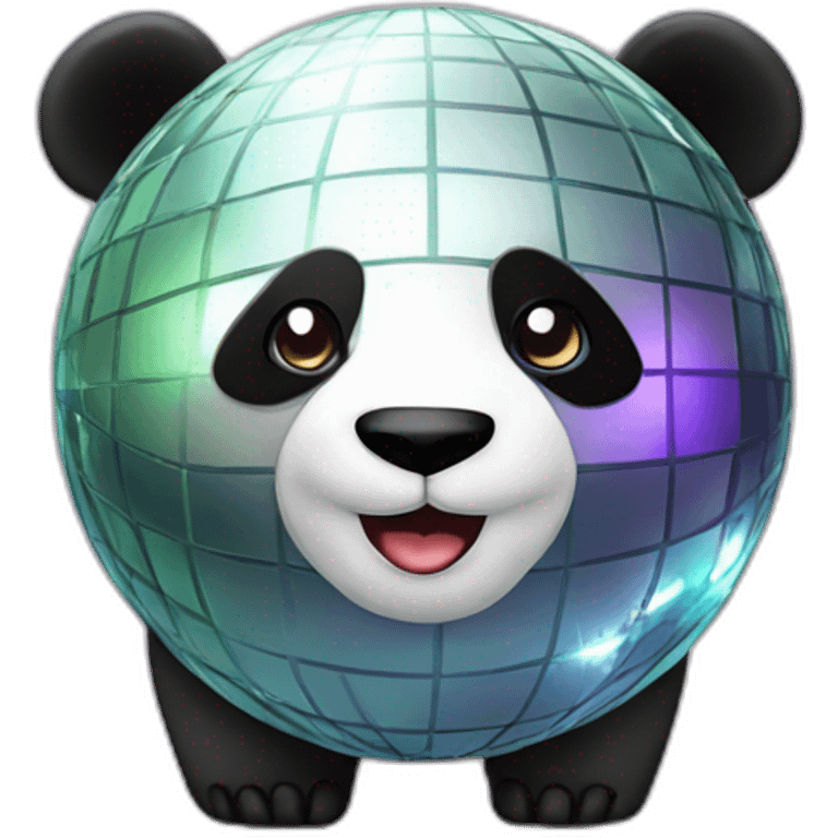 Panda disco ball emoji