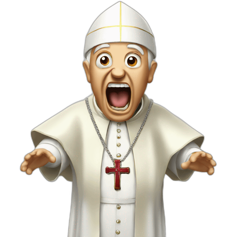 Screaming Pope emoji