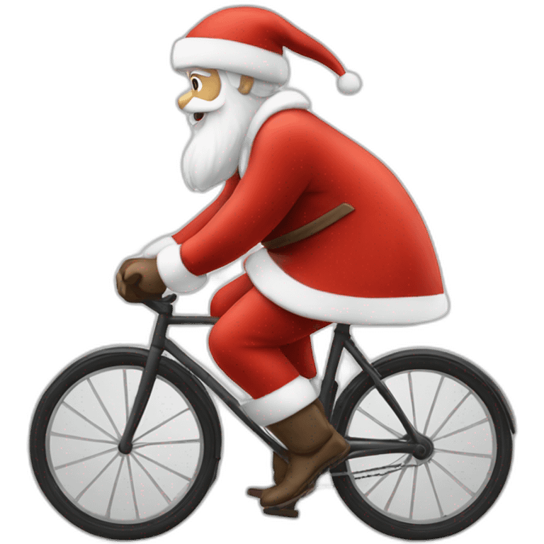 pere noel en velo emoji