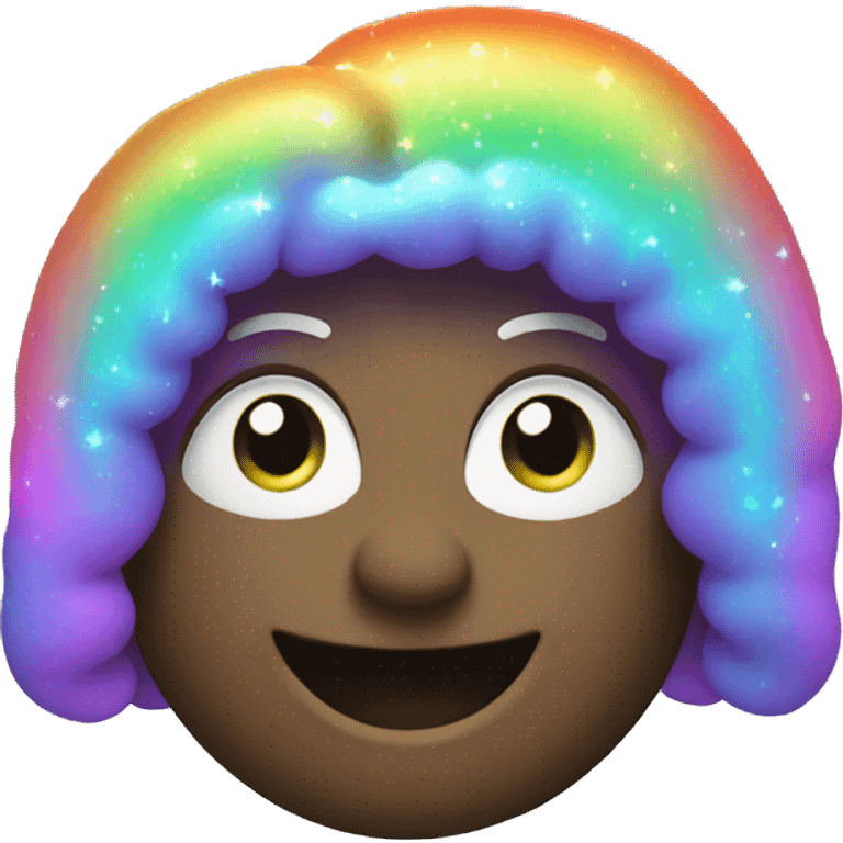 Sparkling neon rainbow  emoji