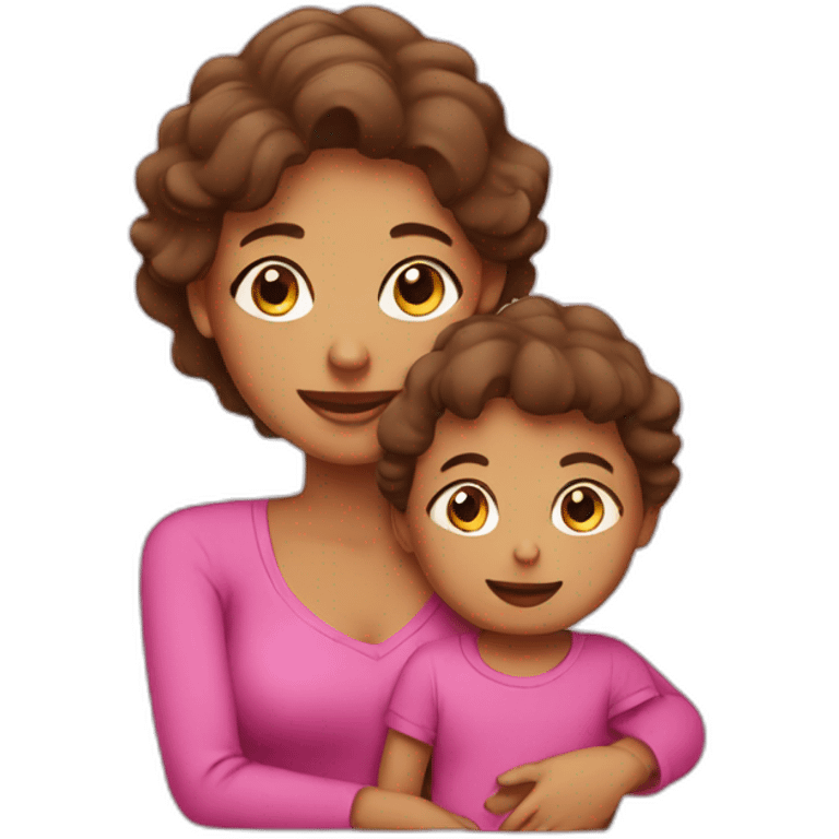 mom with babay emoji