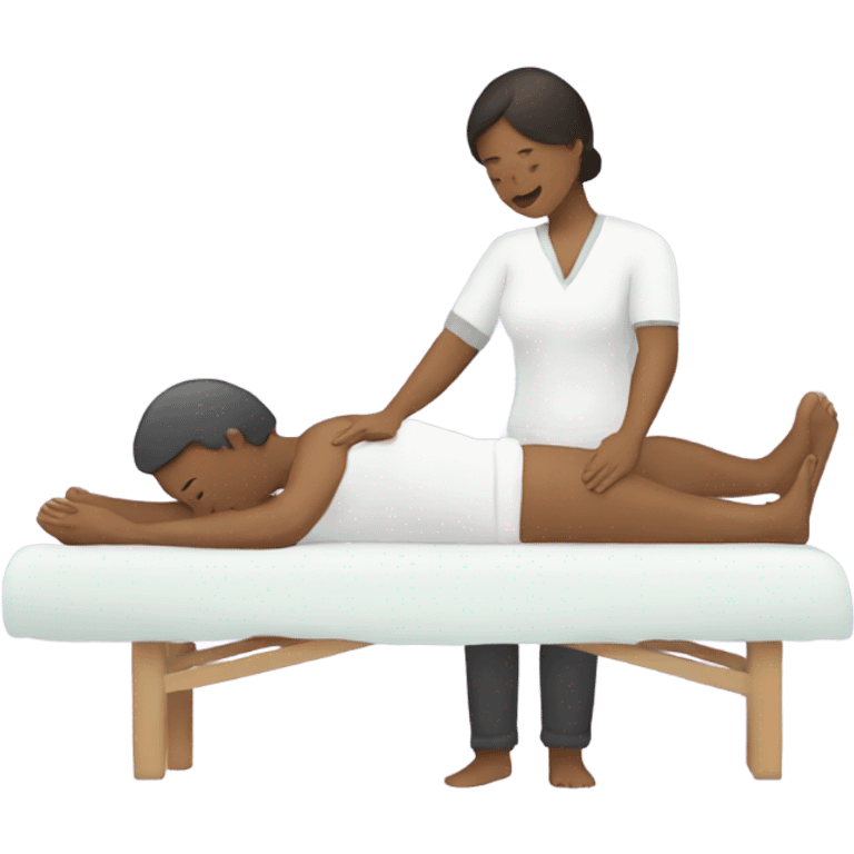 One person doing massage to another  emoji