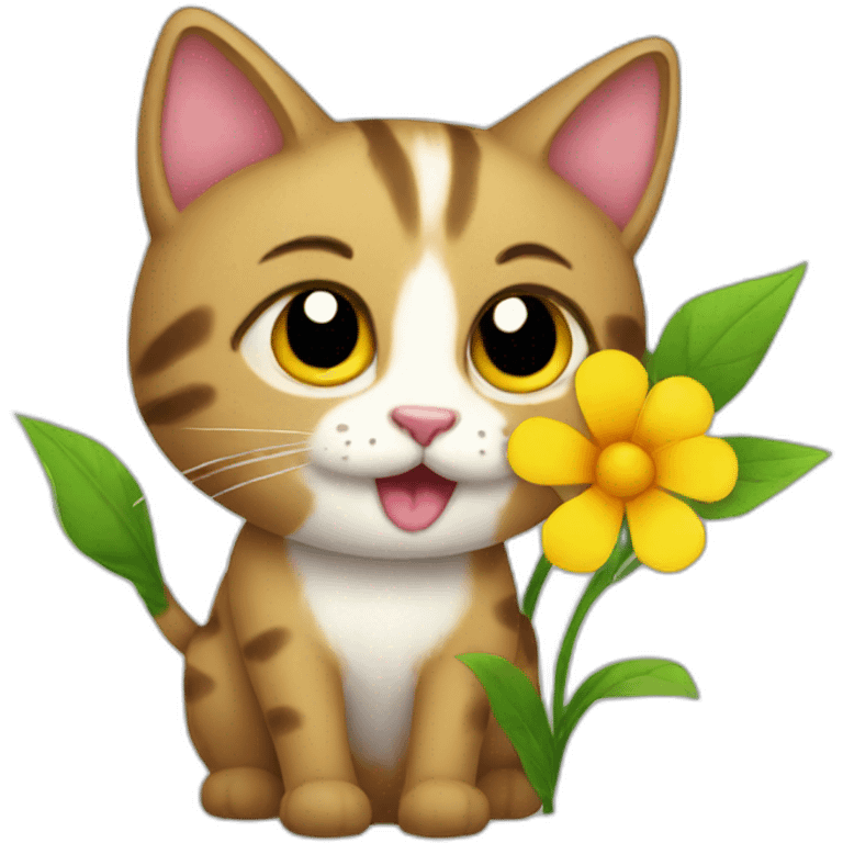 flower-cat emoji