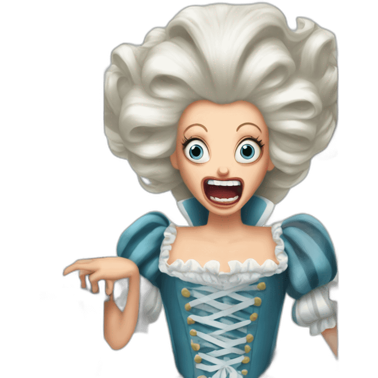 crazy eyes Marie Antoinette scream behind bars emoji