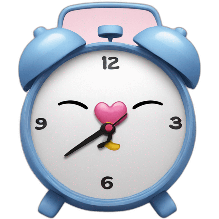 Hello kitty alarm clock emoji