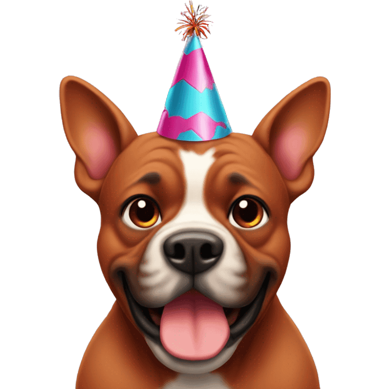 Red beabull birthday emoji