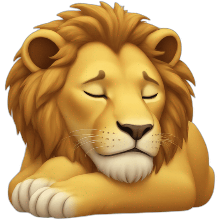 Lion sleeping emoji