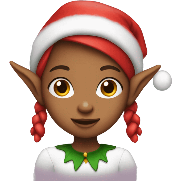 Girl christmas elf emoji