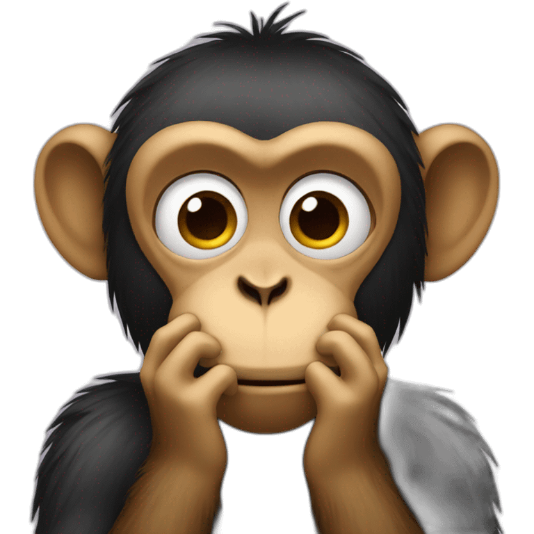 monkey covering mouth emoji