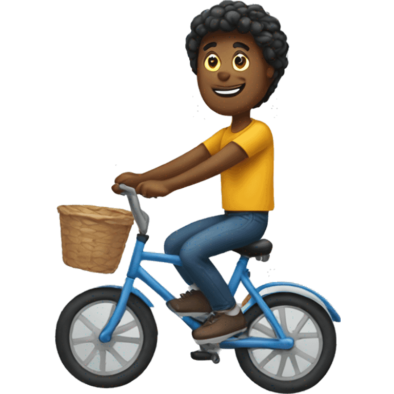 With riding a bike  emoji