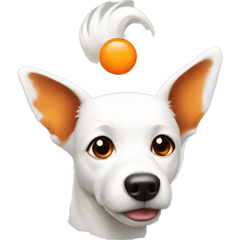 white dog with orange spots emoji