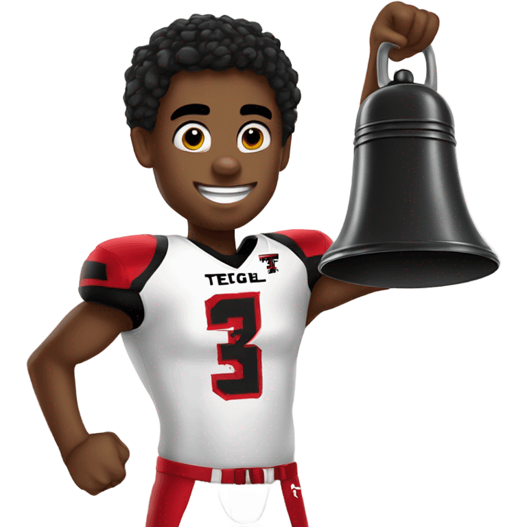 Texas tech football player ringing a bell emoji