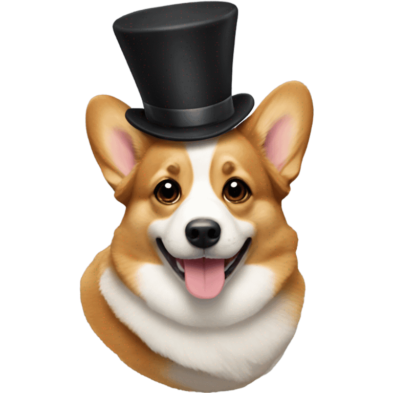 Corgi with hat emoji