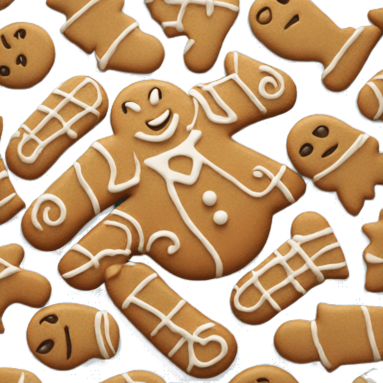 Gingerbread girl cookie emoji