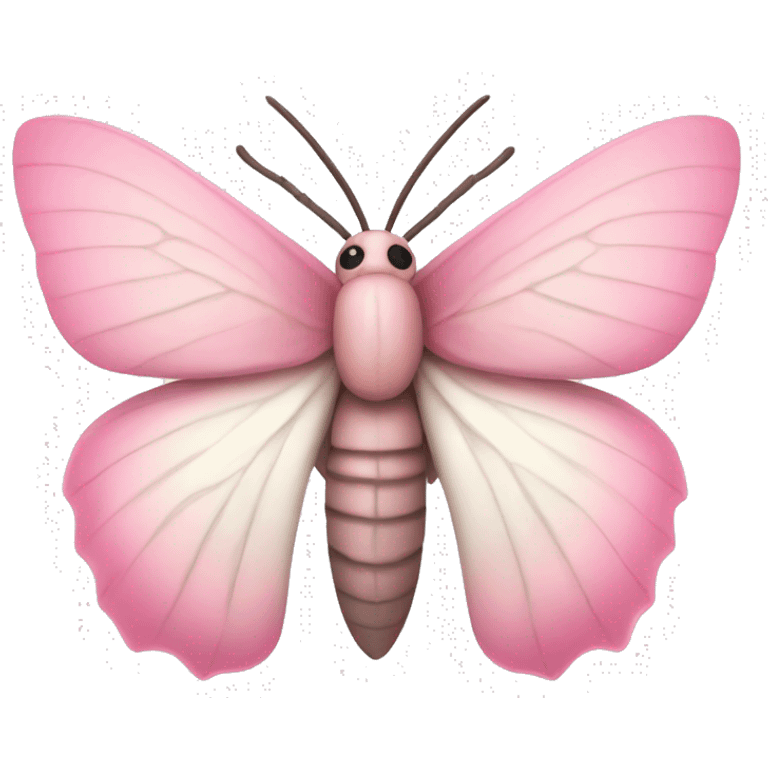 Pink and white moth emoji