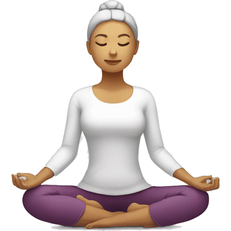 Mujer meditando emoji