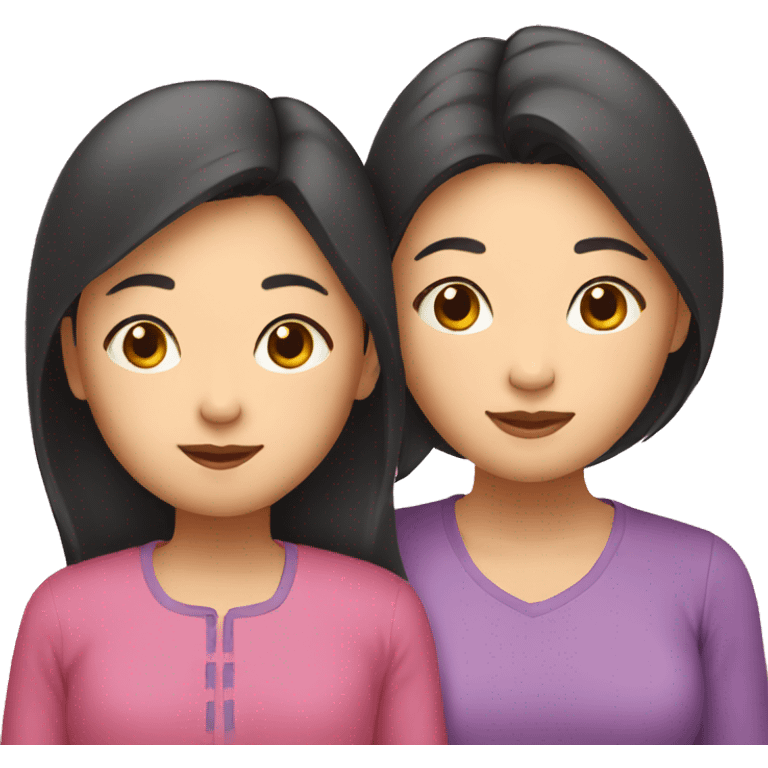 asian mother and daughter emoji