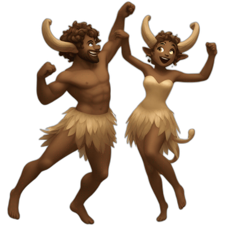 satyr and nymph dance emoji