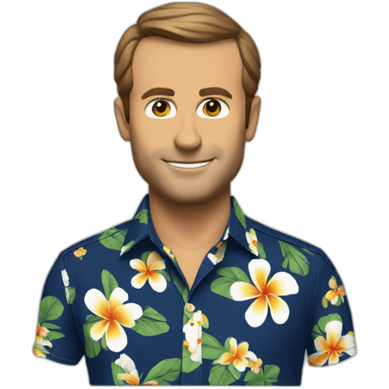 macron hawaian shirt emoji