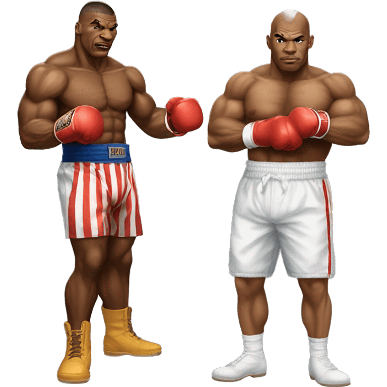 Mike tyson and street fighter's bal emoji